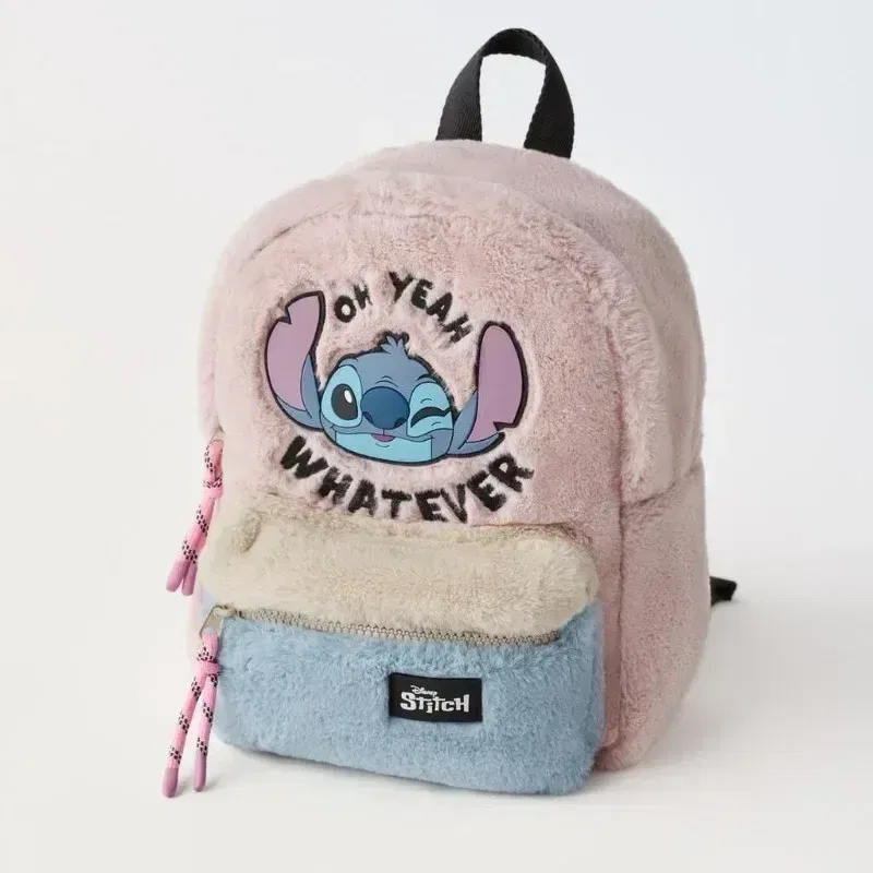 Color: Light Grey - Disney New Mickey Cartoon Fashion Backpack Women's Minnie Canvas School Bag Boys and Girls Fashion Large Capacity Backpack