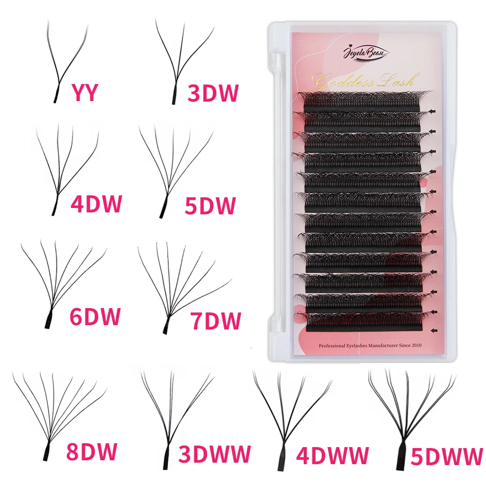 Color: Brushed Chrome, Curl: D, Thickness: 0.07mm, Length: 8mm, Ships From: CHINA - Goddess 3D/4D/5D/6D/7D/8D W Shape lashes 4D Premade Fan Lash Extensions 0.07 C/D Curl Natural Soft High Quality Idividual Lashes