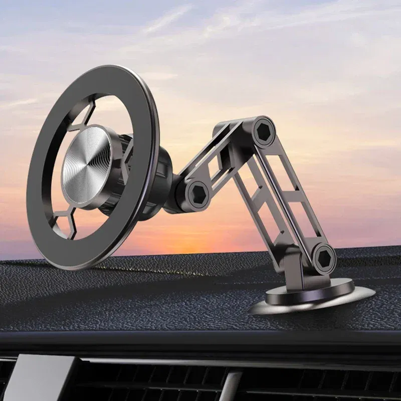 Color: WHITE - Universal 360?° Rotation Magnetic Car Phone Holder Instrument desk support in Car For iPhone 15 14 13 12 Pro Max X Samsung Xiaomi