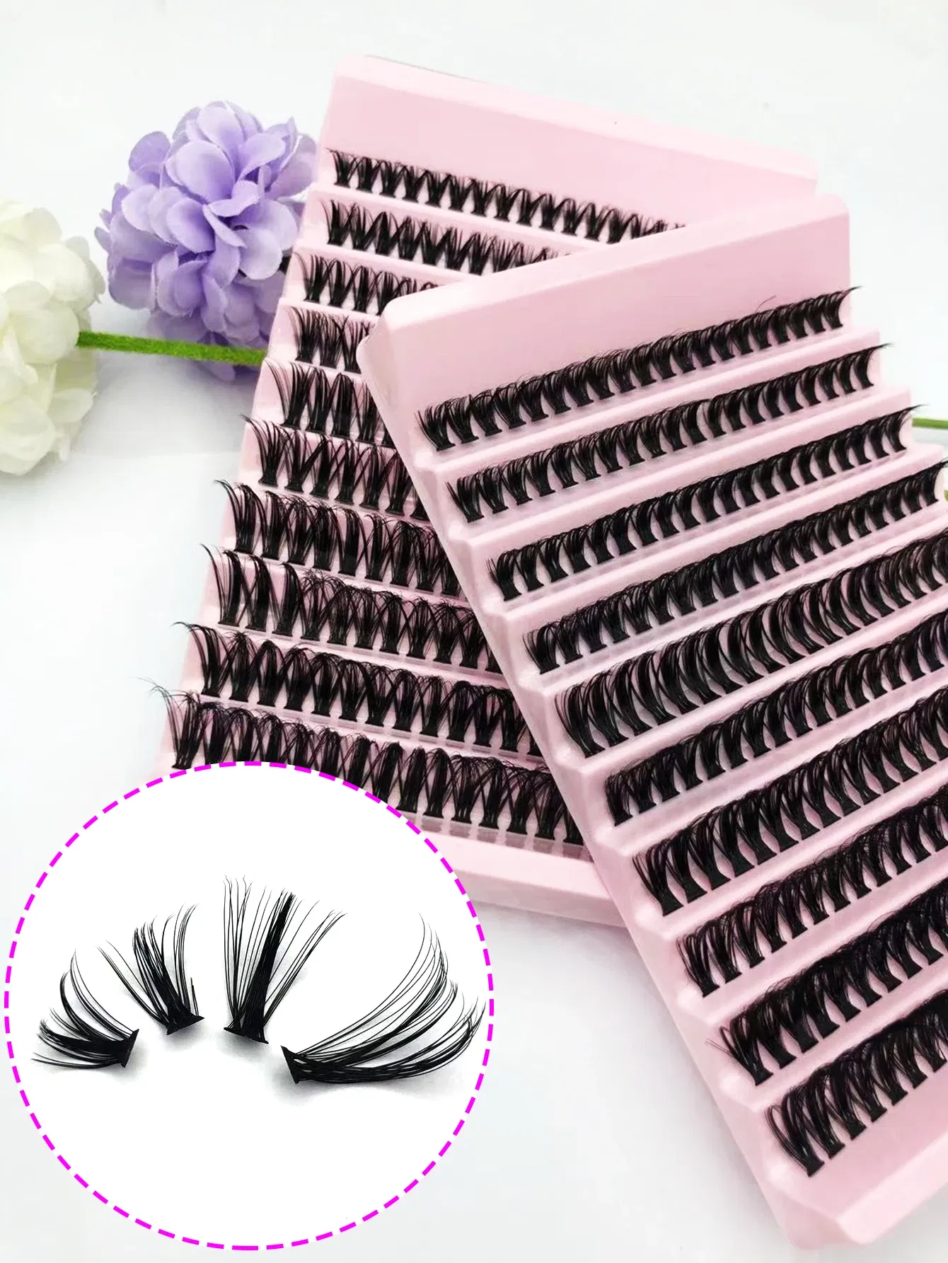 Thickness: 0.07mm, Curl: D, Color: Brushed Chrome - DIY Large Capacity Hair, Natural and Thick Style, 30P/40P Can Be Matched at Will