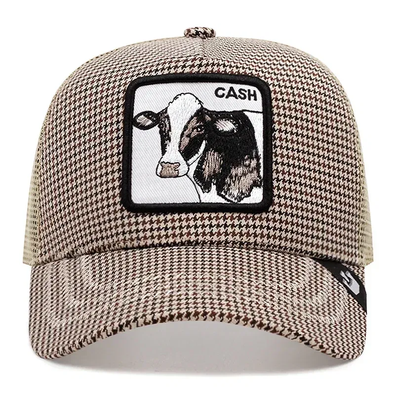 Color: transparent - Baseball Caps Men Women Snapback Hip Hop Cap With Fashion Animals Embroidery Summer Breathable Mesh Trucker Caps Streetwear Bone