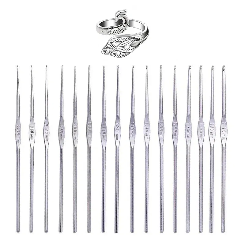 Color: DARK GRAY - KRABALL Crochet Knitting Hooks Set Needle DIY Handmade Sewing Knit Tool Accessories Set for Sweater DIY Craft Scarf Weaving