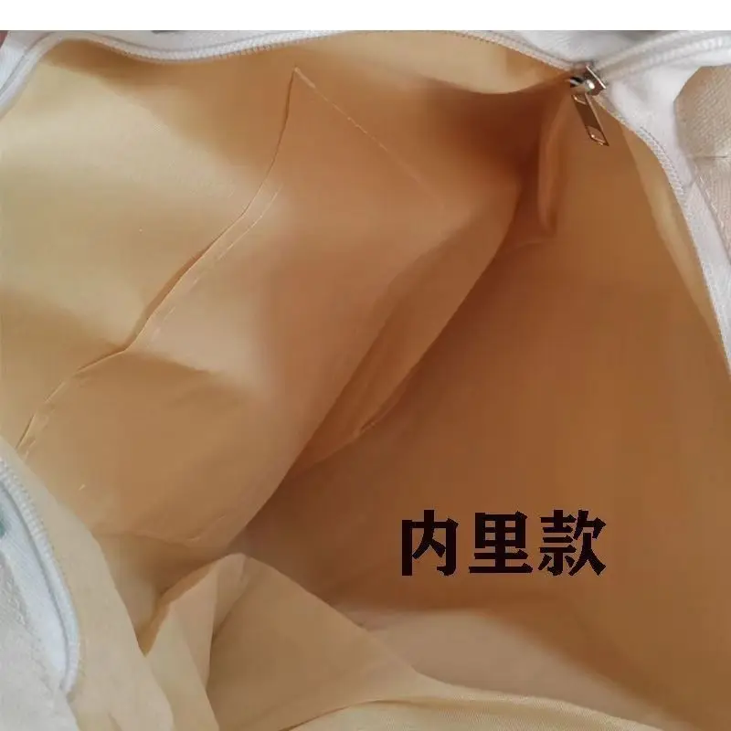 Color: Khaki - Large Capacity Canvas Tote Bags For Work Commuting Carrying Handbag College Style Student Outfit Book Shoulder Bag Women Bags