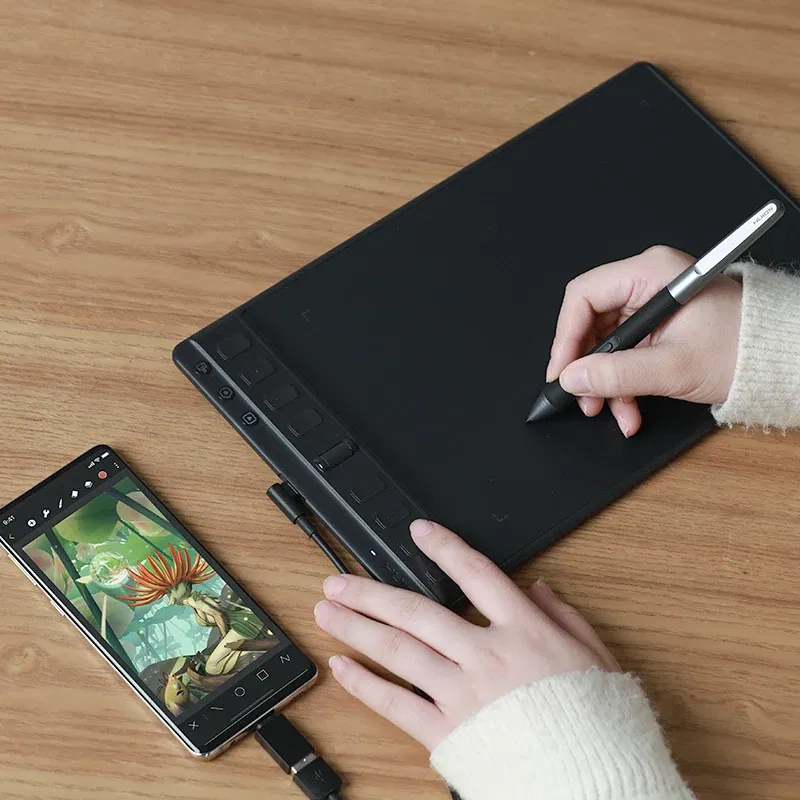 Color: Black, Ships From: canada - Huion Inspiroy 2 M H951P Graphics Tablets 8.7x5.4 inch PenTech 3.0 Digital Drawing Pen Tablet 8 Express Keys With 3 Group Key