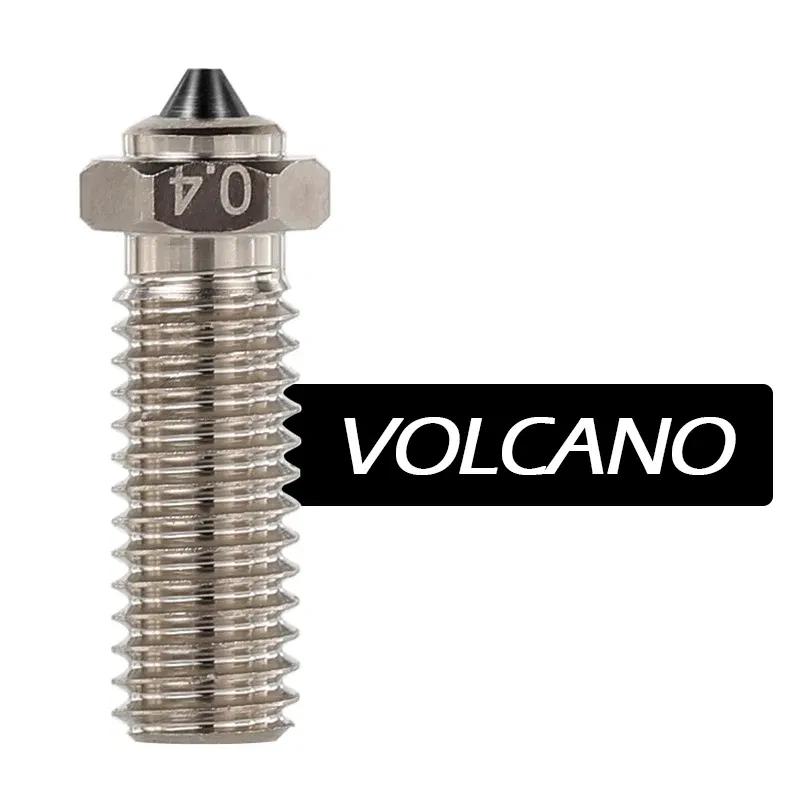 Color: green, Size: 0.8mm - Mellow DLC Hardened Steel & Copper Wear Resistant Bimetal HC Nozzle For V6 / Volcano /Mk8 Hotend Neptune4 K1 Nozzle 3D Printer