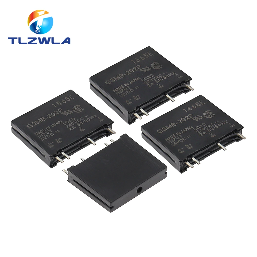Size: S - 1Pcs 5V 12V 24V DC-AC Solid State Relay Module G3MB-202P G3MB 202P PCB SIP SSR AC 240V 2A Snubber Circuit Resistor Relay Switch