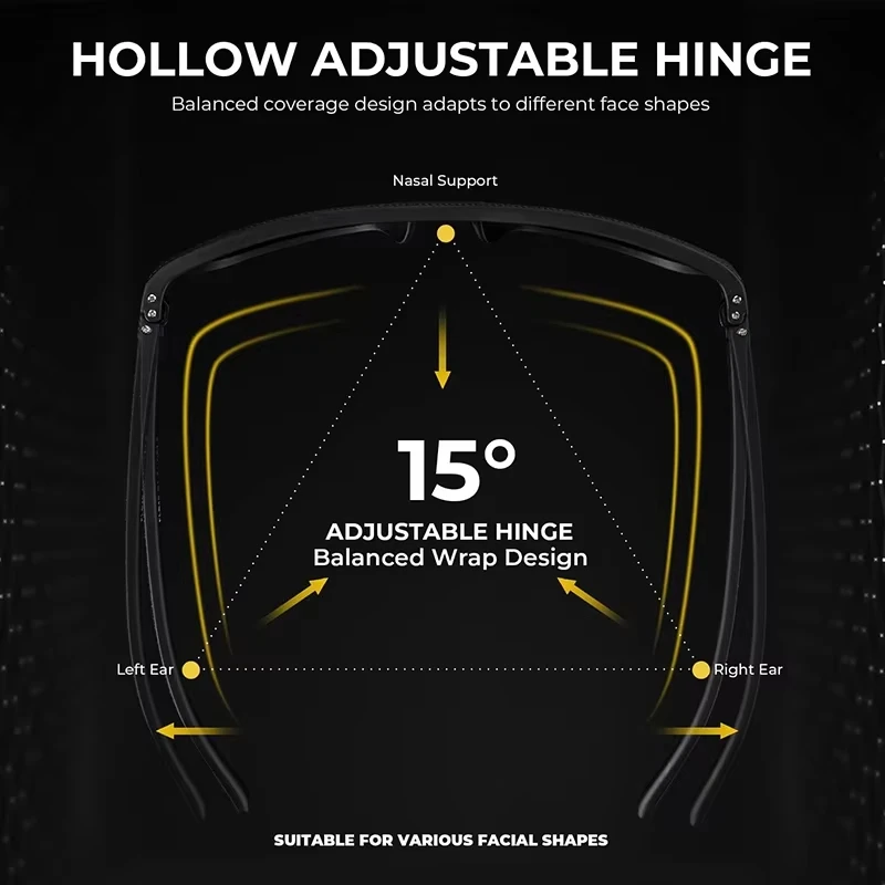 Lenses Color: Smoky Gray - 2/3PCS Amazing Men Polarized Sunglasses Unisex UV400 Glasses Fishing Goggles Outdoor Sport Eyewear  for Driving Fishing Cycling