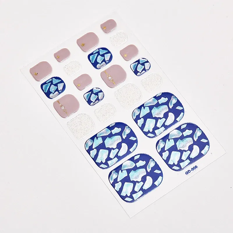Color: Red - 22 Tips/Sheet Fashion Nails Sticker Designer Nail Accesoires Nail Adhesive Nail Wraps DIY Valentines Loveliness Designed Shiny
