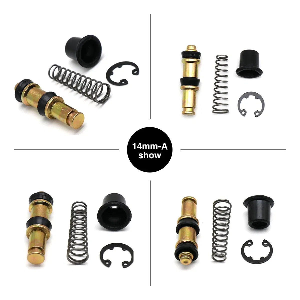 Color: MULTI - Alconstar-11mm,12.7mm,14mm,16mm Motorcycle Clutch Brake Pump Piston Plunger Repair Kits Cylinder Piston Rigs Repair Accessories