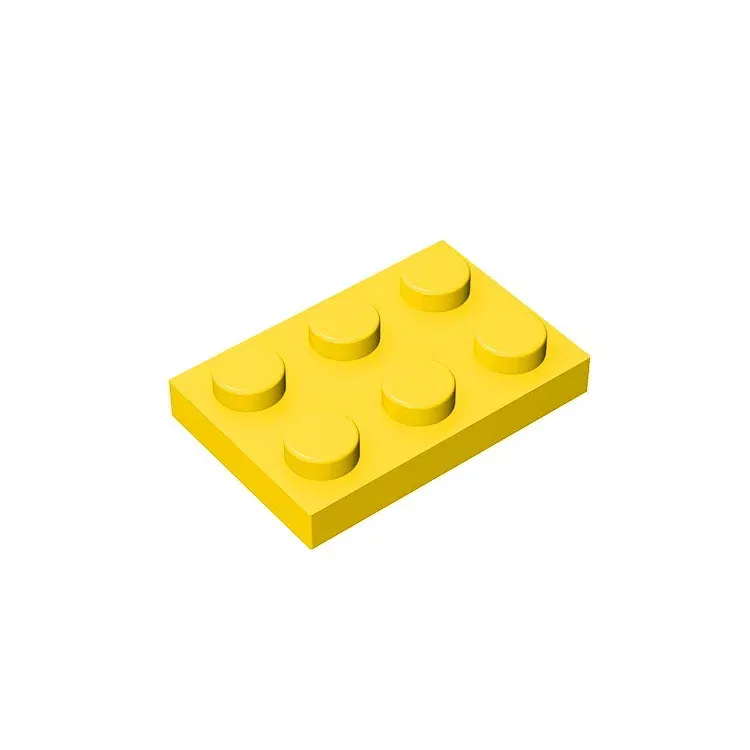 Color: Red - Gobricks GDS-510 Plate 2 x 3 compatible  with lego 3021 pieces of children's toys building block Particles Plate DIY