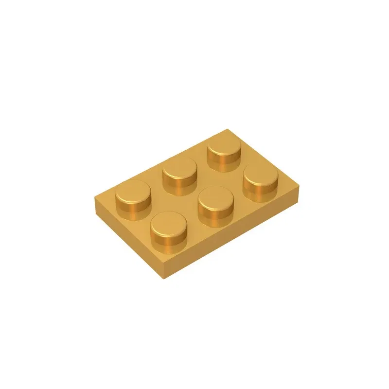 Color: Red - Gobricks GDS-510 Plate 2 x 3 compatible  with lego 3021 pieces of children's toys building block Particles Plate DIY