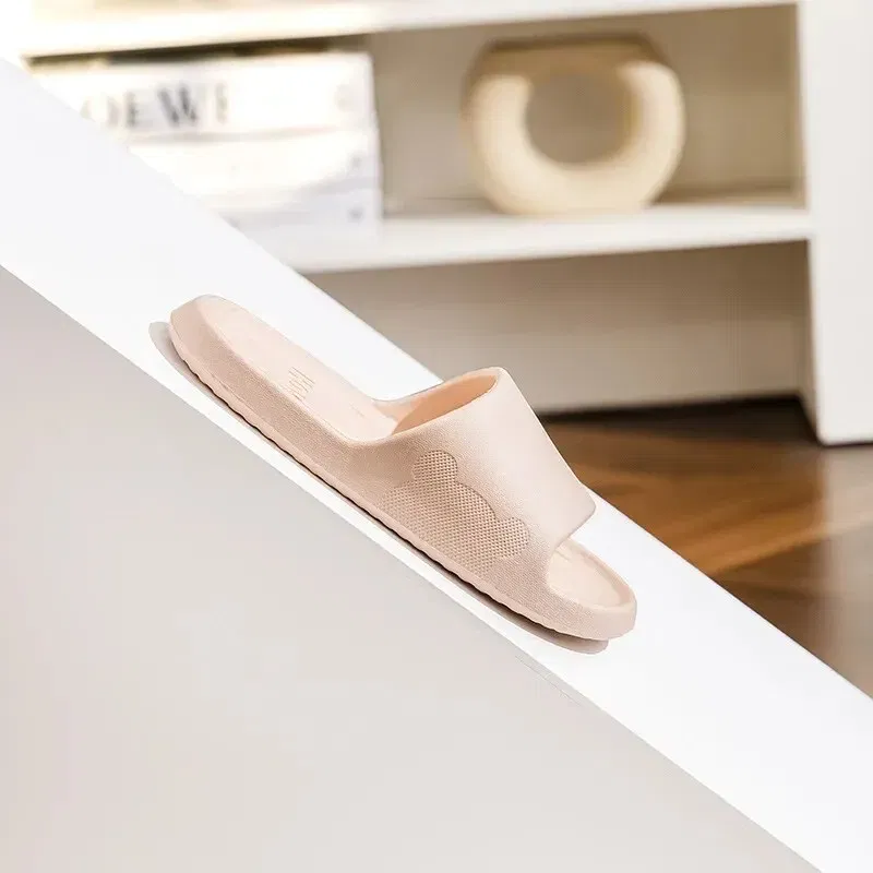 Color: Yellow, Shoe Size: 38 - Soft Slippers Couples Home Outdoor Slipper Summer Women Bedroom Thick Bottom Shoes Beach Sandals Men Flip Flops Shower Shoes