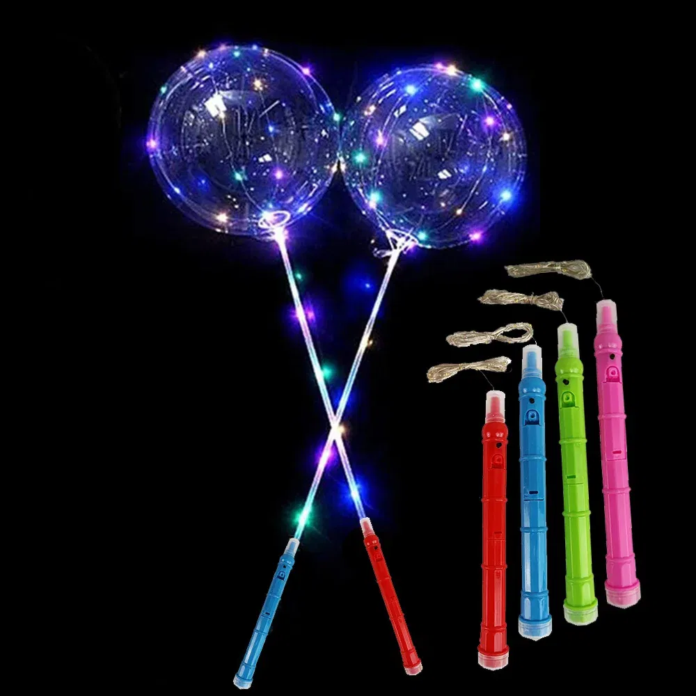 Color: Light Grey, Ballon Size: 10inch, Shape: O - 1/5/10/20/30pcs LED Light Up BoBo Balloons Colorful 3 Levels Flashing Handle 20 Inches Bubble Balloon 70cm Stick