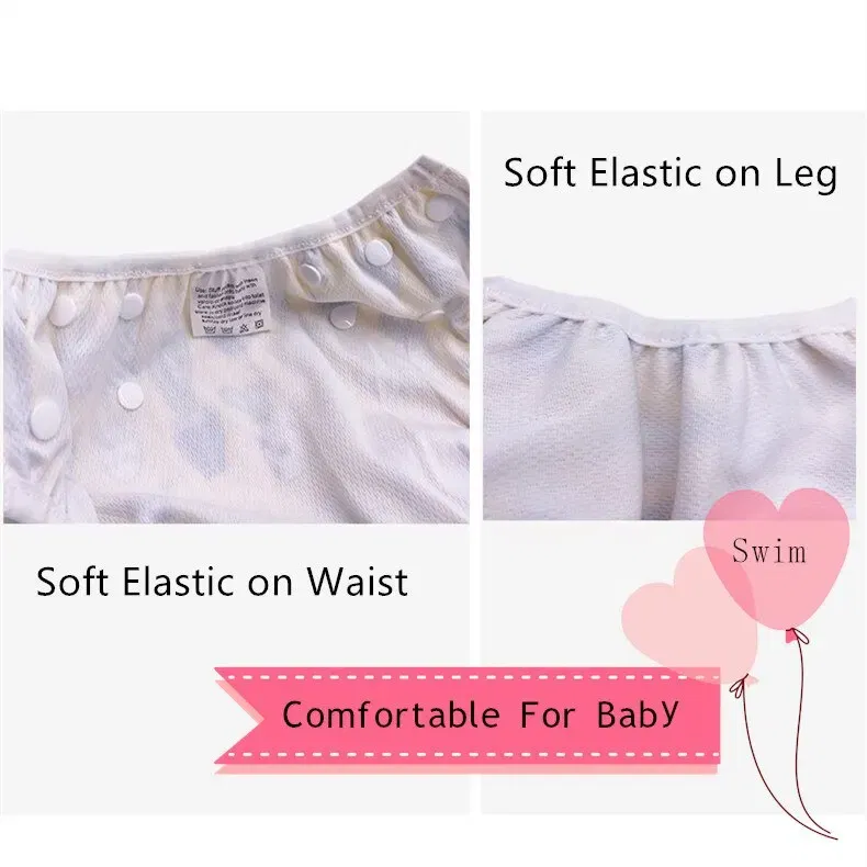 Size: M, Color: WHITE - 1pc Baby Swim Diapers Reuseable Washable Adjustable for Swimming Lesson Baby Shower Gifts Large Size Baby Boy Girl Swim Nappy