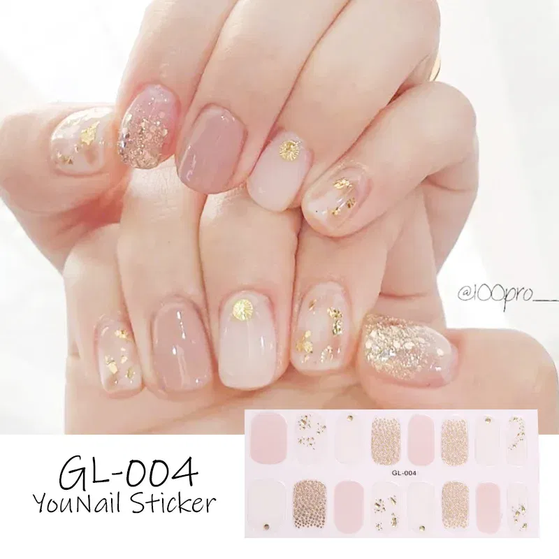 Glitter Series Shiny Manicure Decoracion Designed Nail Art Stickers 2020 Nail Decoration Nail Wraps Shiny