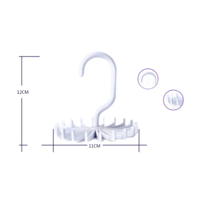 Color: WHITE - Plastic Tie Rack For 20 pcs Display frame for Necktie