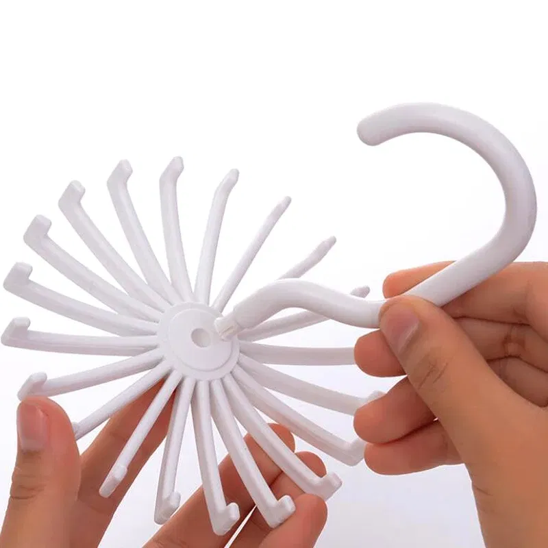 Color: WHITE - Plastic Tie Rack For 20 pcs Display frame for Necktie