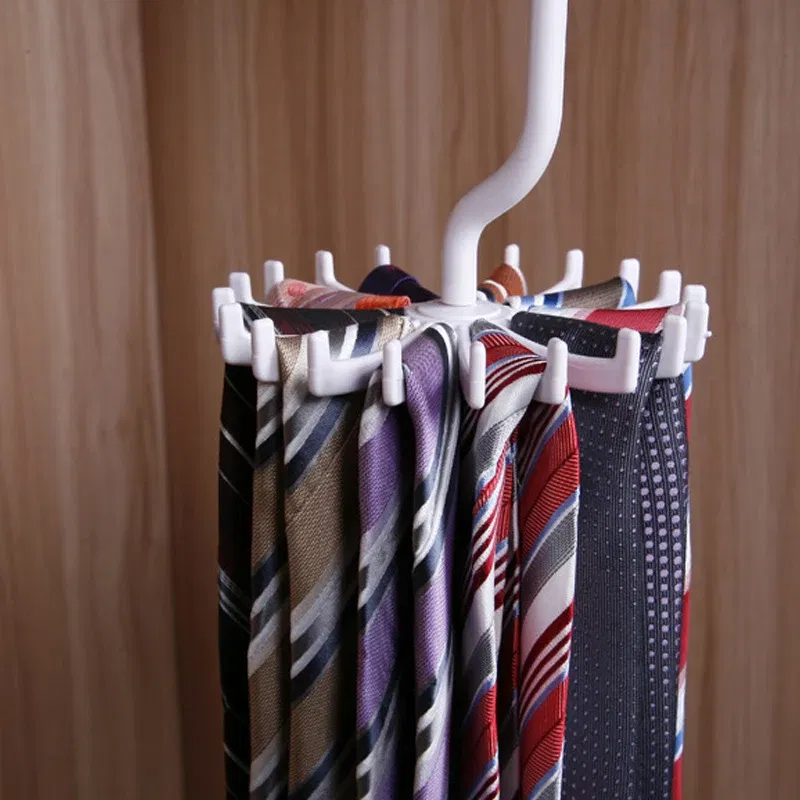 Color: WHITE - Plastic Tie Rack For 20 pcs Display frame for Necktie