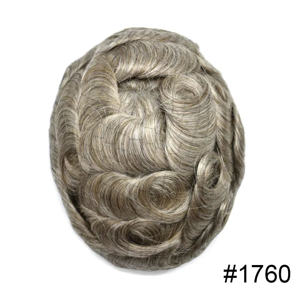 Toupee Color: 1750#, Toupee Density: 100%, Length: 6 inches, Ships From: CHINA, Toupee Size: 8x10 - Men Toupee Hair Systems Ultra Thin Skin 0.06MM V-LOOP Capillary Prosthesis Invisible Hairline Real Human HairPieces Hair Units
