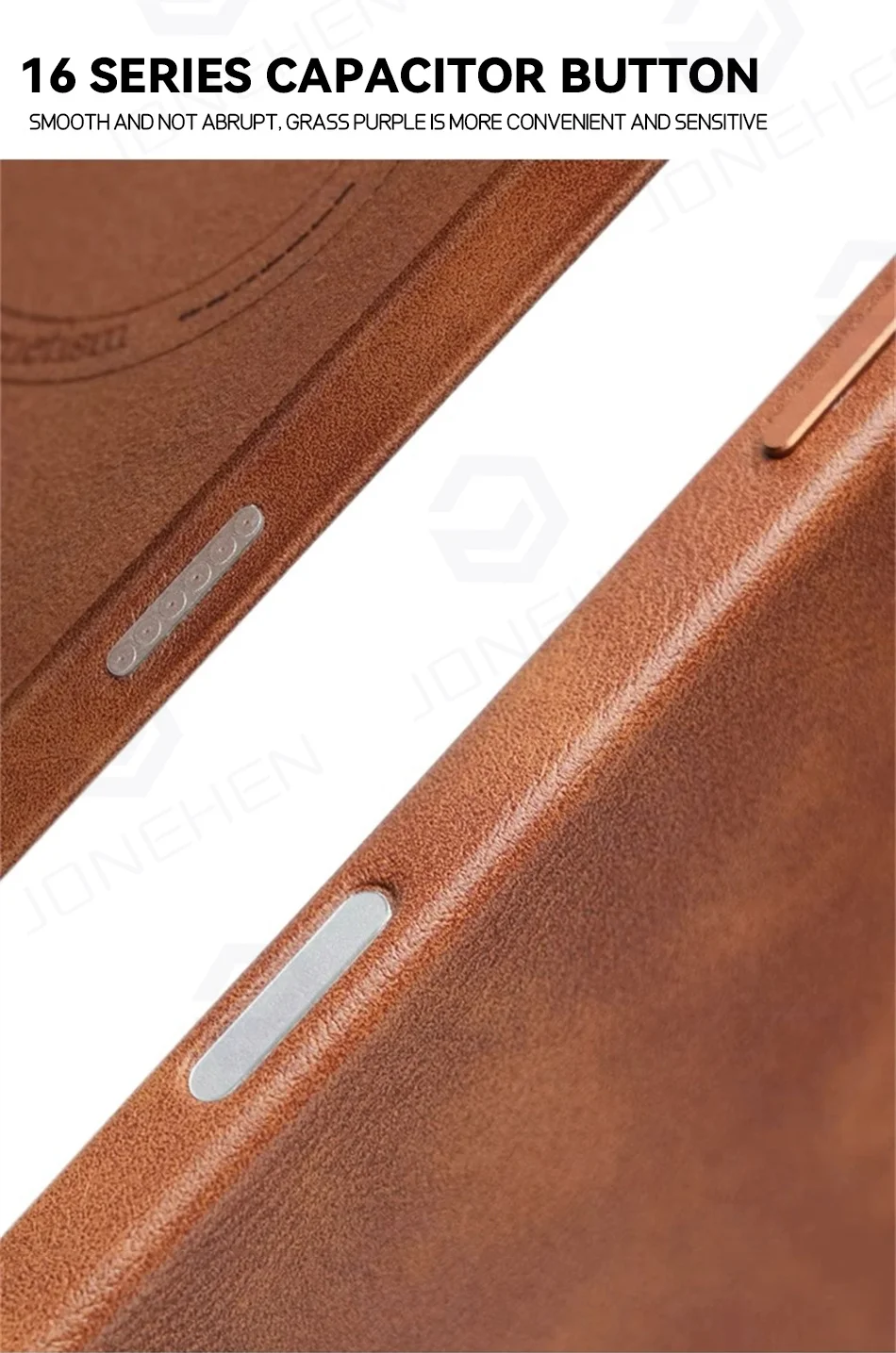 Color: SKY BLUE, Material: EVA - High-end Retro Oil Wax Pattern Magnetic For Magsafe Leather Case For iPhone Air 15 14 Plus 13 16 17 Pro Max Camera Button Cover