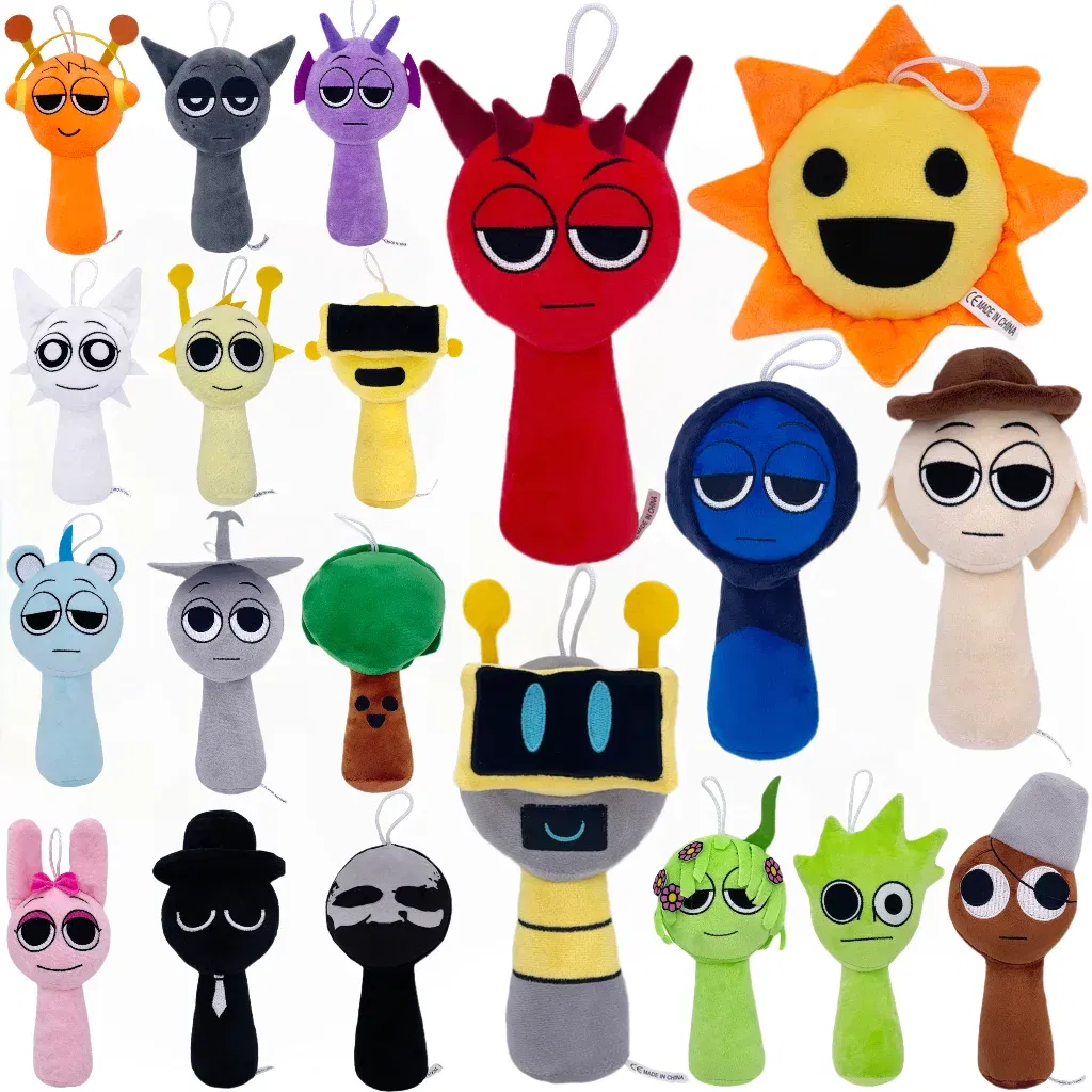 Color: OliveDrab - Sprunki Plush Toys Sprunki Incredibox Plushie Sprunki Soft Game Cartoon Pillow Kids Birthday Gifts Stuffed Dolls Christmas Gift