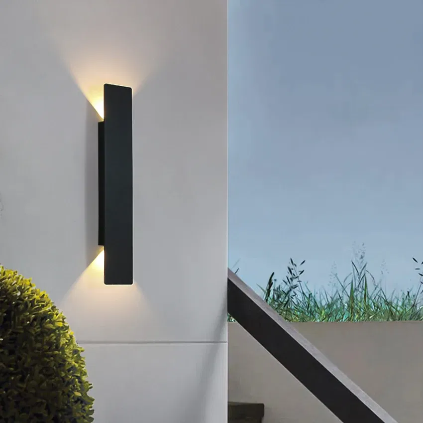Lampshade Color: Gold, Size: S, Ships From: CHINA, Color Temperature: Cool White(5500-7000K) - 2W 6W 18W 24W Outdoor Waterproof Wall Lamp Indoor Decorative Lighting Fixture Long Strip Aluminum Black White Gold Wall Lights