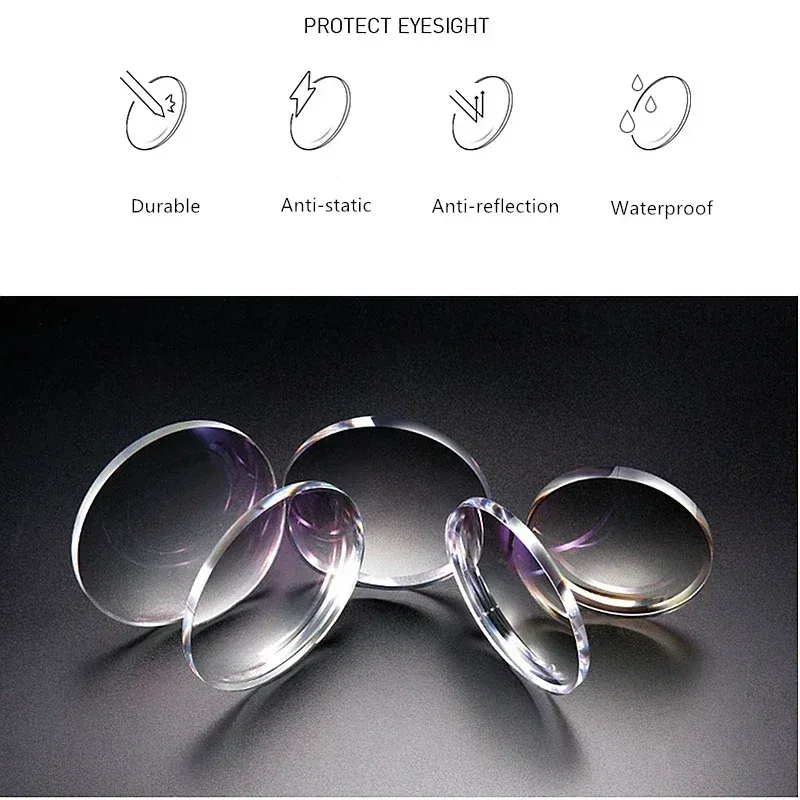 Lenses Color: WHITE, Lens Index: 1.67 - Aspheric Prescription Progressive Photochromic Lenses multifunctional Indoor Outdoor Chameleon Gray Brown Astigmatism