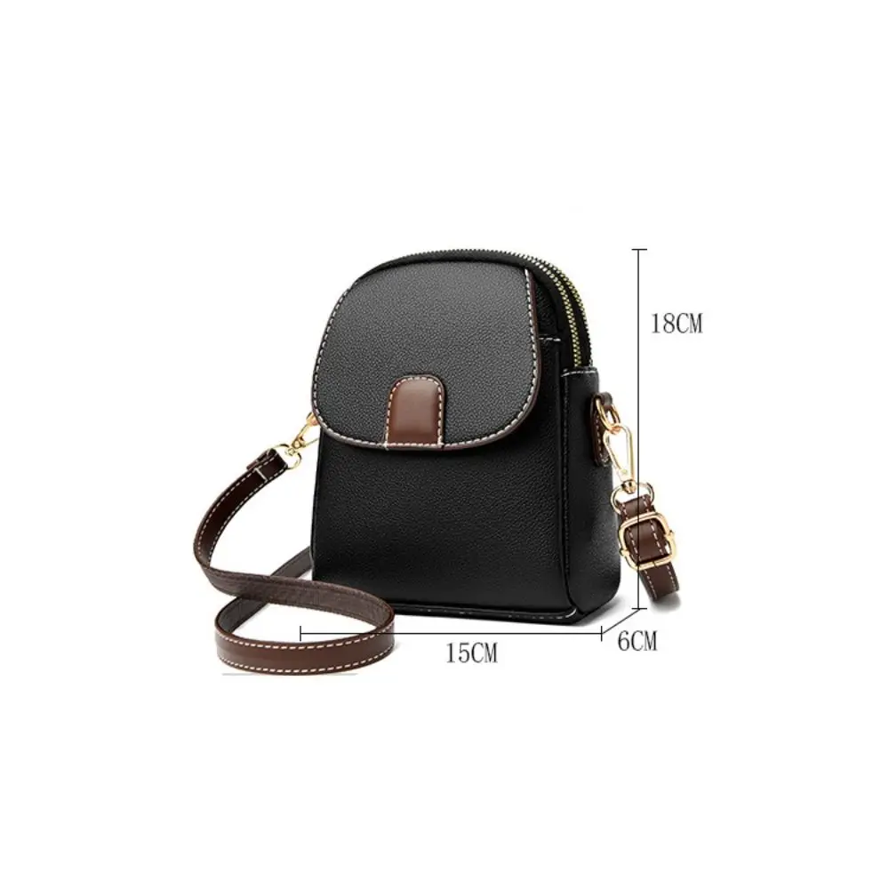 Color: Brown - Mini Square Bags Bag Versatile Crossbody Shoulder Bag Casual Trendy Leather Bag Cellphone Bag for Women Girl