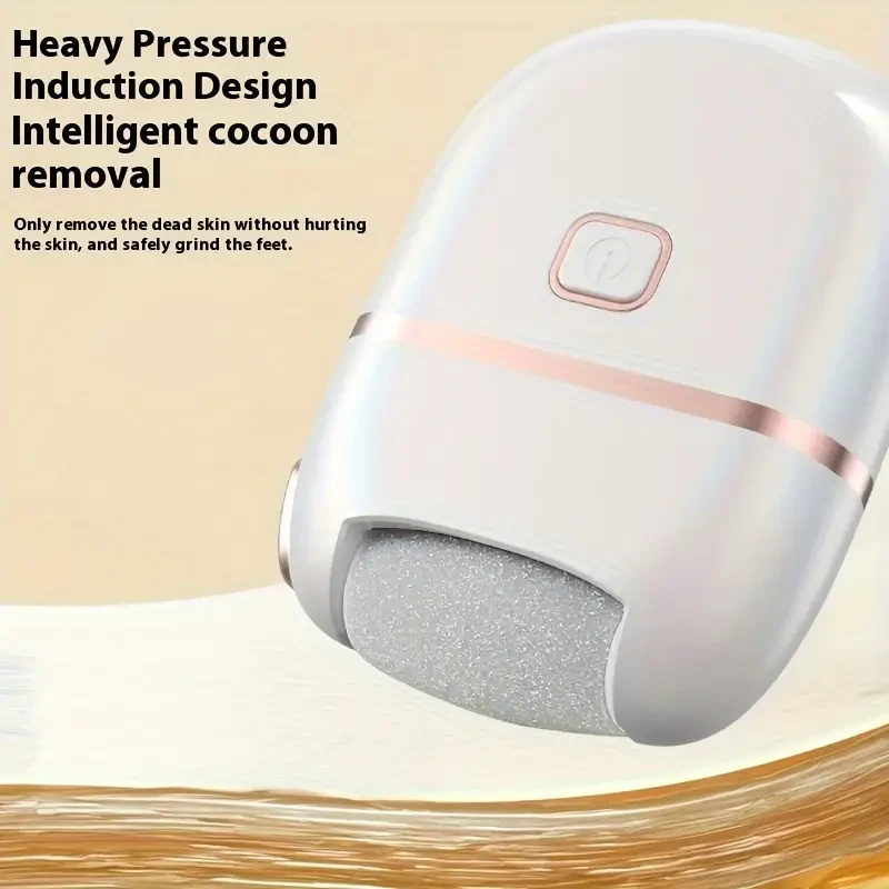 1pc Rechargeable Electric Foot Grinder with Three Replaceable Grinding Heads