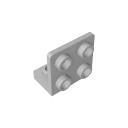Color: WHITE - MOC PARTS GDS-642 ANGULAR PLATE 1.5 BOT. 1X2 2/2 compatible with lego 99207 children's toys Assembles Building Blocks Technical