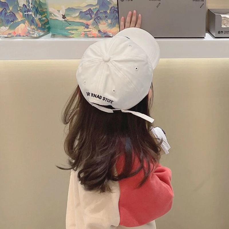 Color: Pink - NEW Children's Kid Baseball Cap Girls Boy Hats Adjustable 50-54cmSunscreen Baby Hat Hip Hop Letter Embroidered Casual Kids Caps