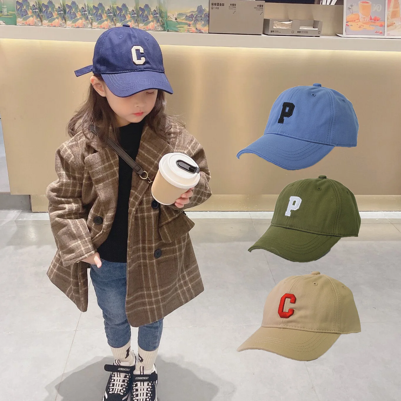 Color: Pink - NEW Children's Kid Baseball Cap Girls Boy Hats Adjustable 50-54cmSunscreen Baby Hat Hip Hop Letter Embroidered Casual Kids Caps