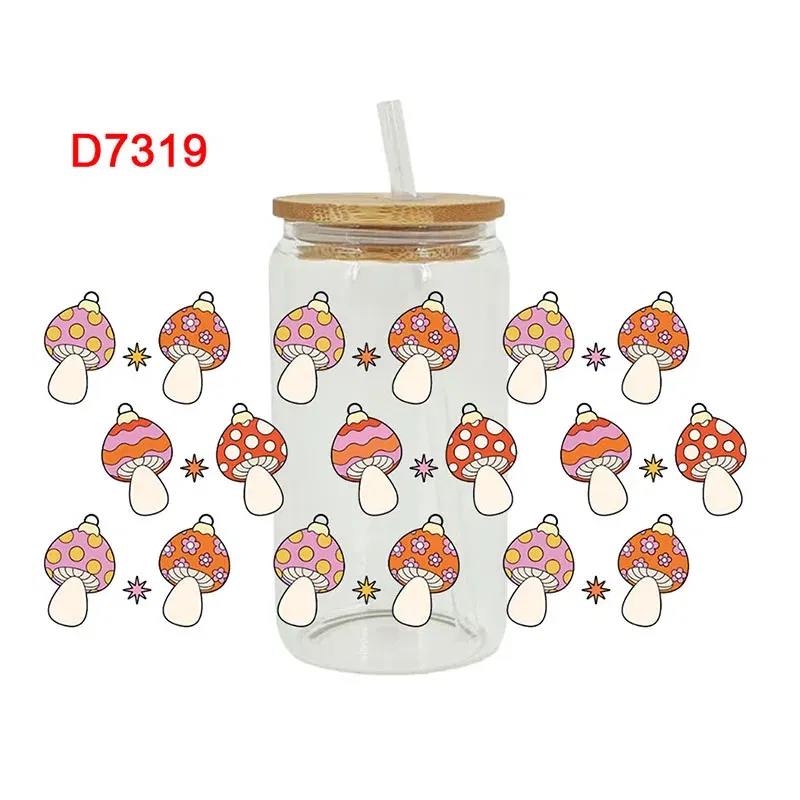 Color: Orange, Size: 45cm*5m - UV DTF Transfers Stickers, 16oz, Cup Wraps, Plant Flower Printed, DIY Glass Ceramic Metal Leather, Etc. D7270
