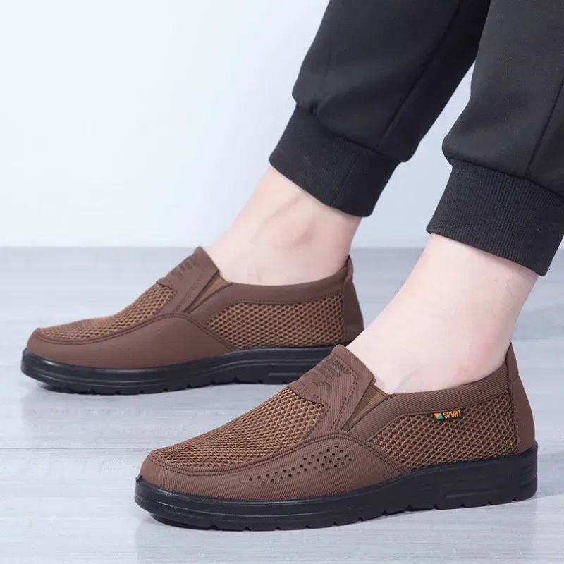 Color: Dark Grey, Shoe Size: 41 - 2023 Summer Hot sale Sneakers Men Fashion Casual Walking Shoes  Breathable Mens Loafers Zapatillas Hombre men casual shoes