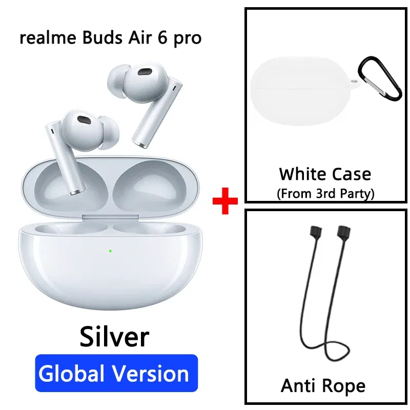 Color: Beige, Ships From: CHINA - New! Global Version Buds Air 6 Pro True Wireless Earphone 50dB Deep Sea Noise Reduction 2.0 Bluetooth 5.3 IP55 Headphone