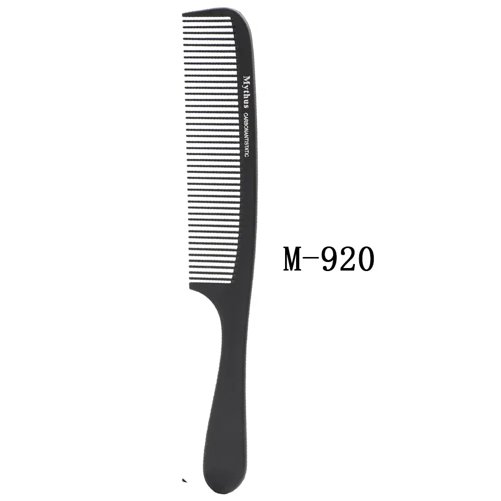 Color: Dark Green - Mythus Hairdressing Carbon Comb For Haircut Barber Anti Static White Rat Tail Comb Beauty Professional Hair Styling Tools Comb