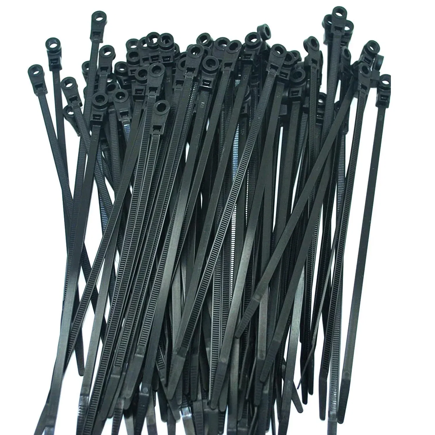 Screw Hole Cable Ties Reusable Fixed Nylon Cable Ties Self-locking Cord Ties Straps Fastening Loop Office Organizer