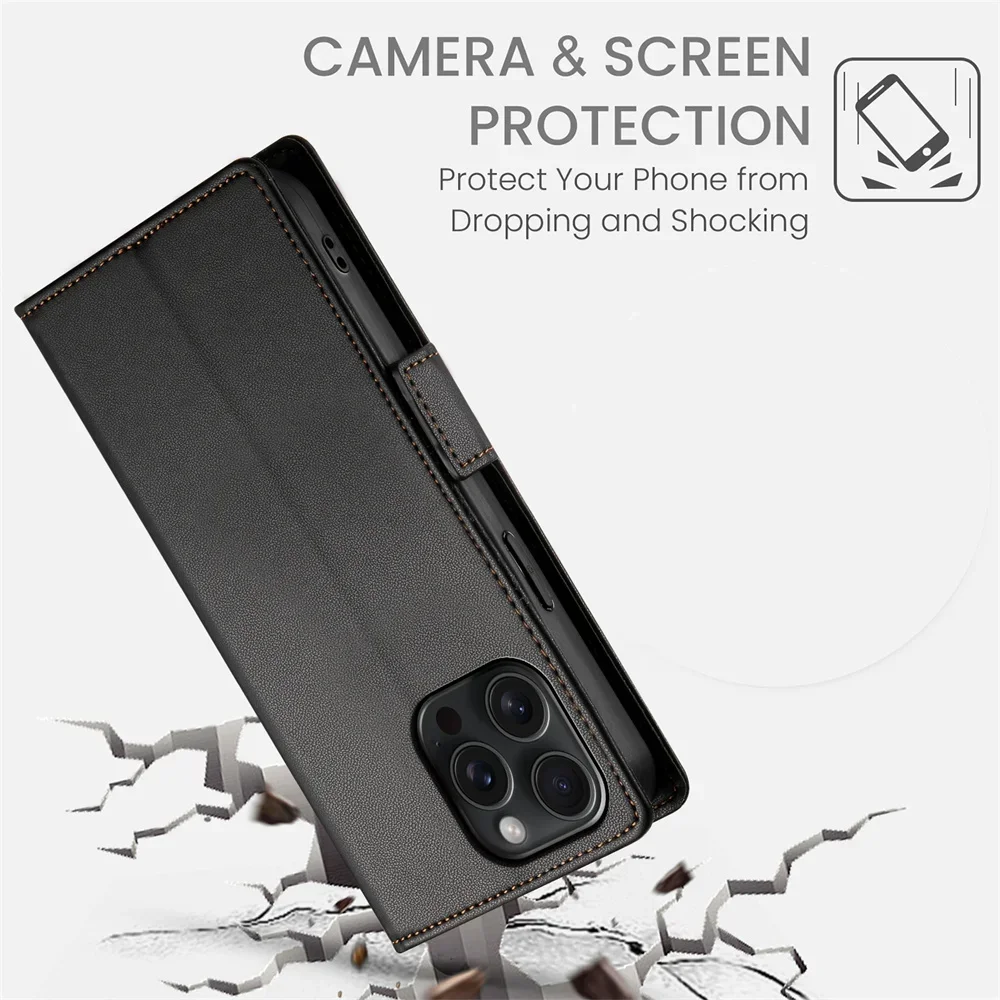 Color: Beige, Material: EVA - PU Leather Flip Phone Case For iPhone 16 15 Pro Max 16E 14 13 1211 XS Max XR X 8 7 Plus SE KickStand Cards Solt Wallet Cover
