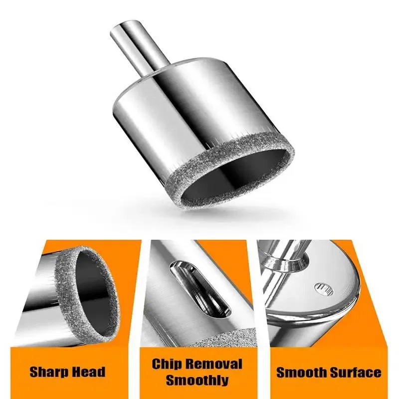 Ships From: ITALY, Color: Red - Diamond Hole Saw 10 Pieces Durable Grinder Hole Saw Diamond Drill Bit Hole Opener Hole Drill For Ceramic Glass And Tile