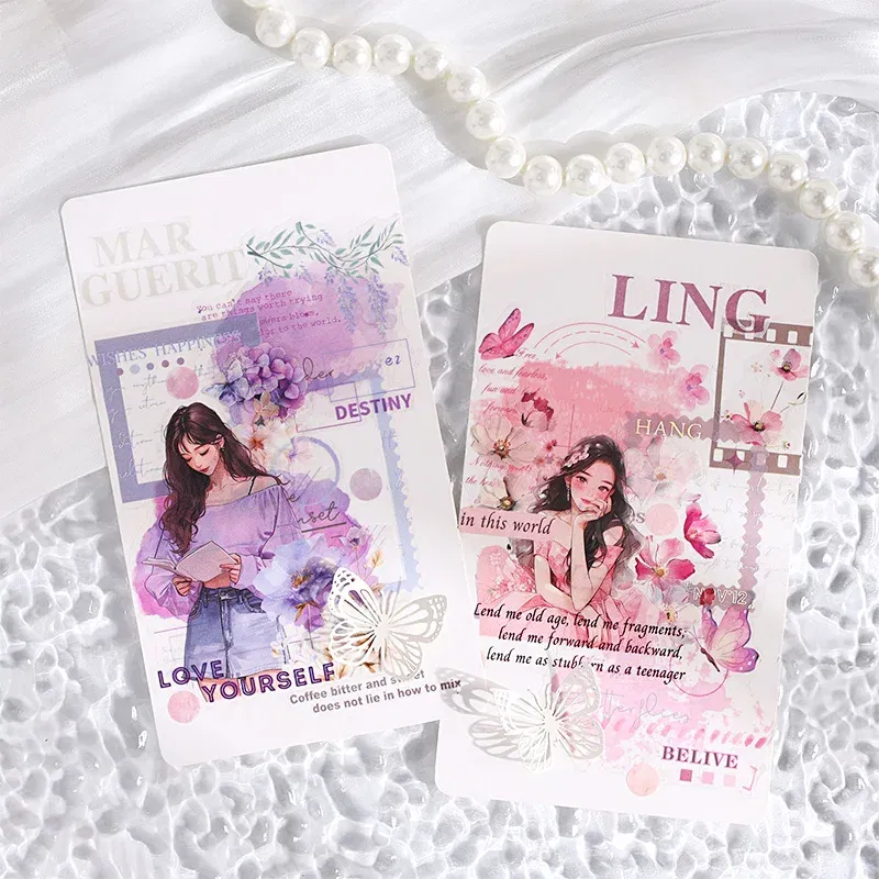 Color: Burgundy - 60mm*2m/ 6Roll Washi Tape INS Stickers Masking Adhesive Creative Decor Scrapbook supplies DIY Diary Planner office stationery