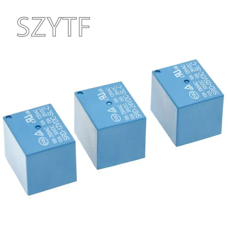 Color: Red - 5PCS? Relay SRD-05VDC-SL-C SRD-03 05 06 09 12 24 12VDC-SL-C 5PINS 3V 5V 9V 6V 24V 12V High-quality 10A 250VAC 5 pin