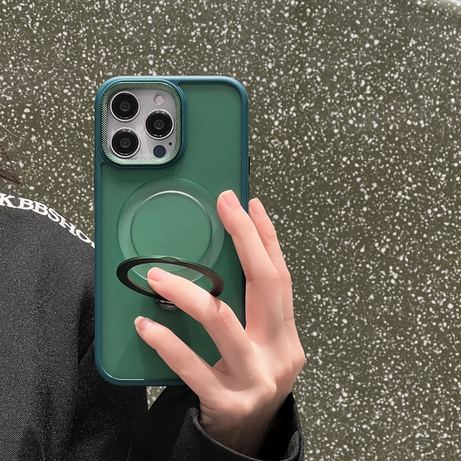 Color: Blue, Material: PE - For iPhone 15 Pro Max 360?° Rotation Magnetic Holder Stand Matte Phone Case For iPhone 11 12 13 14 15 Plus Heat Dissipation Cover