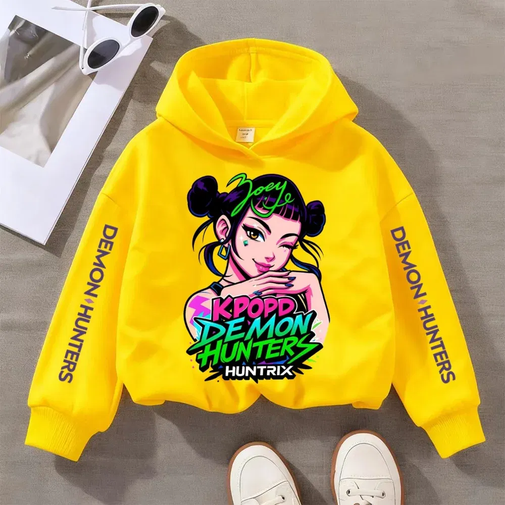 Color: Yellow, Kid Size: 104 - Kpop Witch Hunt Children's clothing, including men's and women's spring and autumn hoodies and fashionable sweatshirts
