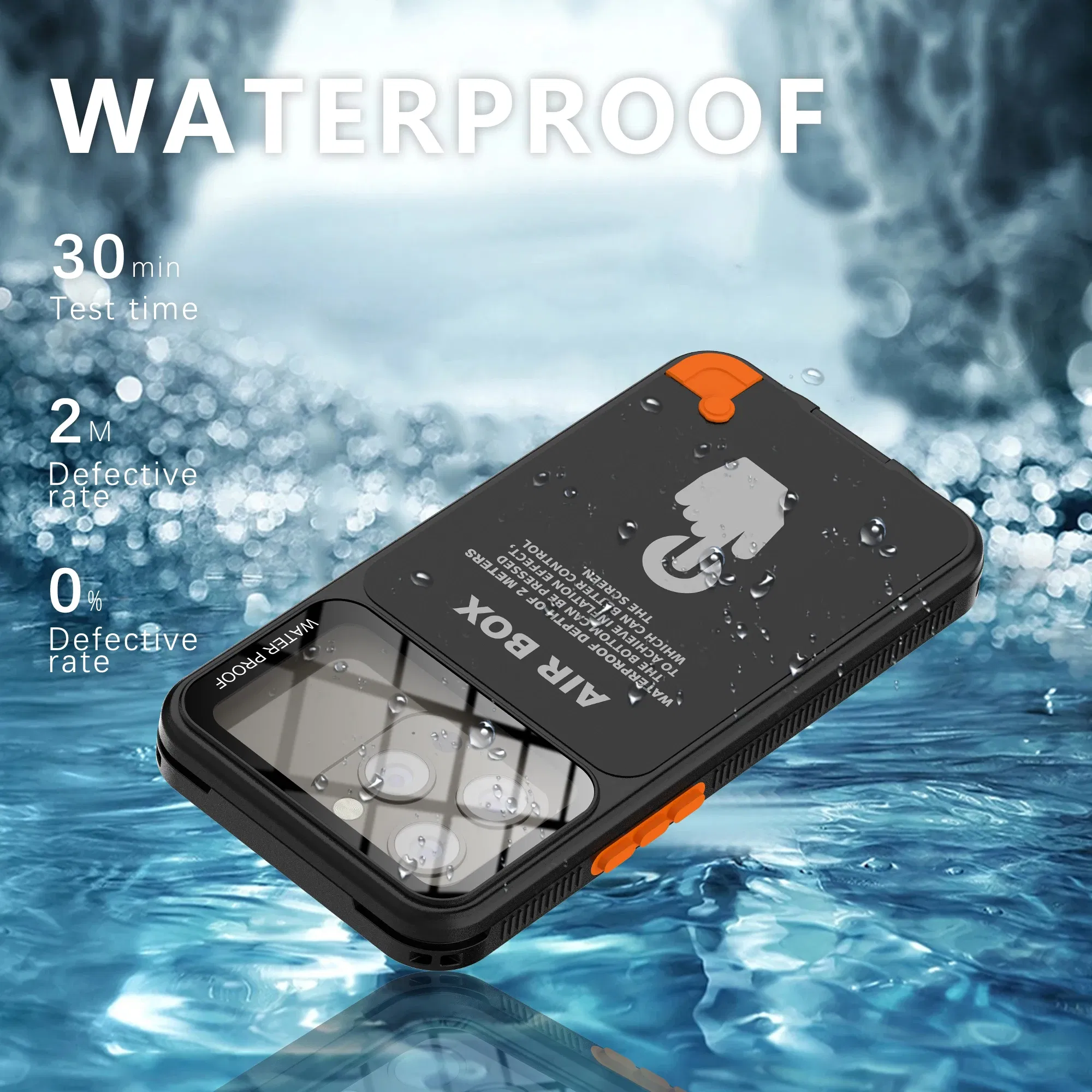 Color: Beige, Material: ABS - IP68 Waterproof Phone Case For iPhone 15 14 13 12 Pro Max Plus Underwater Taking Shockproof Dustproof Swimming Diving Cover