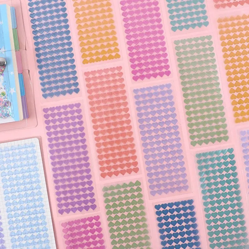 8 Sheets Love Heart Stickers Heart Shape Decorative Sticker For? Scrapbooking Diary Planner decoration