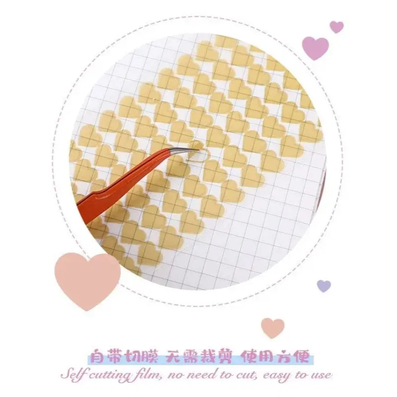8 Sheets Love Heart Stickers Heart Shape Decorative Sticker For? Scrapbooking Diary Planner decoration