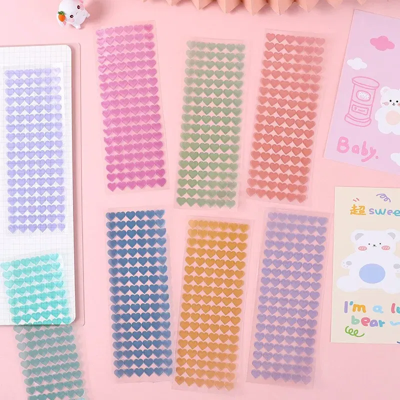 8 Sheets Love Heart Stickers Heart Shape Decorative Sticker For? Scrapbooking Diary Planner decoration