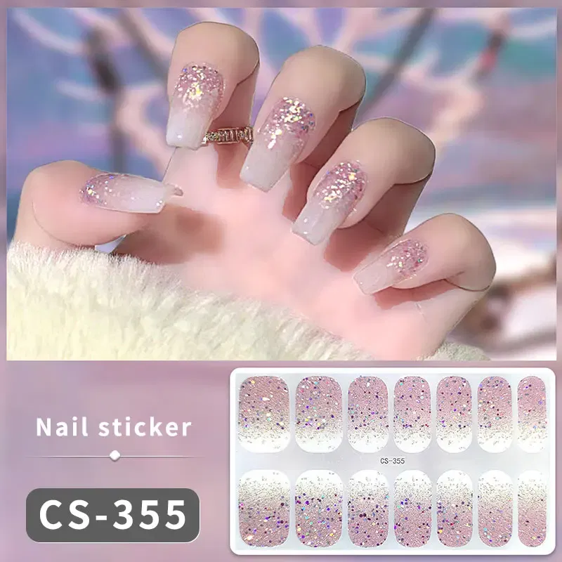 Color: Neo Chrome - DIY Gel Nail Stickers Cured-free Long-Lasting Solid Color Nail Strips Patch Slider Sticker Full Cover Decal Nail Manicure Patch