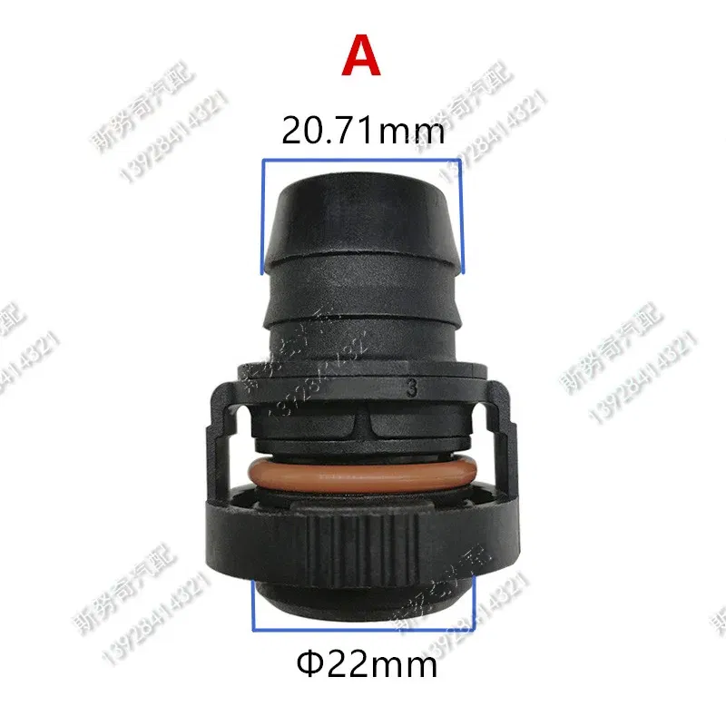 Color: black - 22mm ID18 ID20 exhaust pipe connector plastic exhaust tube fittings 2pcs a lot