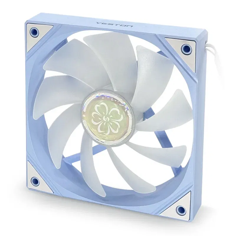 Color: Blue, Blade Color: Other, RGB Support: A-RGB - ZEAGINAL YESTON YT-120 Chassis cooling fan 120x120x25mm/800~1800RPM The Cherry pupil flower marries theme